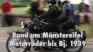 preview picture of video 'Oldtimer-Ausfahrt Rund um Bad Münstereifel | Motorräder | Rhein-Eifel.TV'