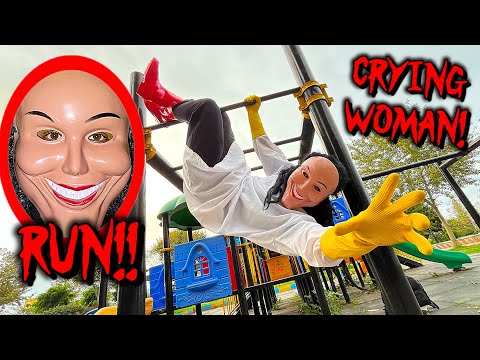 CRYING WOMAN VS PARKOUR POV SHORT HORROR MOVIE (part 25)