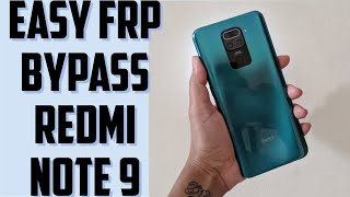Redmi note 9 frp bypass || Redmi note 9 google account unlock (2022) (without pc)