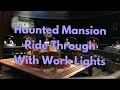 Magic Kingdom Haunted Mansion Ride Through with Work Lights