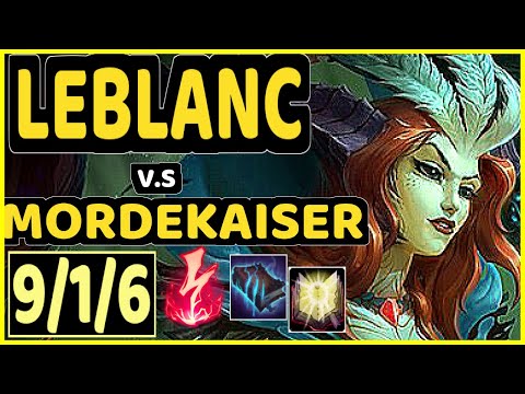 NARU (LEBLANC) vs MORDEKAISER - 9/1/6 KDA MID GAMEPLAY - EUW Ranked DIAMOND