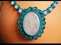 Macrame Necklace with a Gemstone 