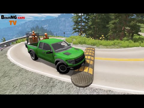 Cars vs Massive Speed bumps vs Deep Water vs mud vs rocks #625 BeamNG.drive live10