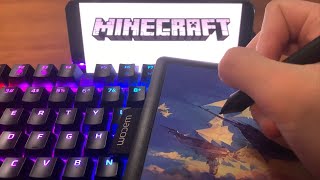 DESTROYING Kids in a Minecraft PE Server with a Drawing Tablet!