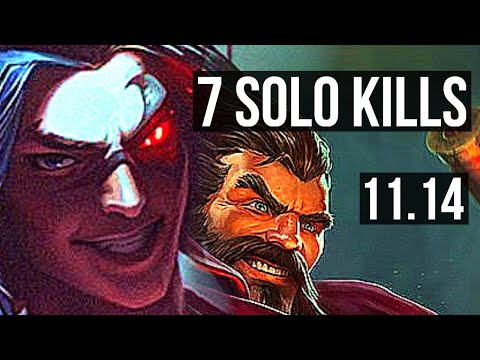 KAYN vs GRAVES (JUNGLE) | Rank 1 Kayn, 7 solo kills, Rank 21 | TR Challenger | v11.14