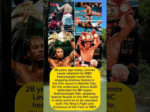 Lennox Lewis retained his WBC heavyweight world title, stopping Andrew Golota #boxinghistory