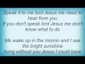 Kirk Franklin - Speak To Me Lyrics