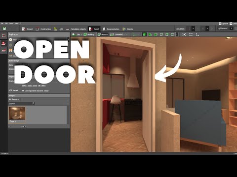DIALux evo : How to Make an OPEN DOOR  (Fancy trick👌)