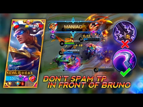 DON'T SPAM TP IN FRONT OF BRUNO | TOP GLOBAL BRUNO BEST BUILD 2021 - MARKSMAN JUNGLE META