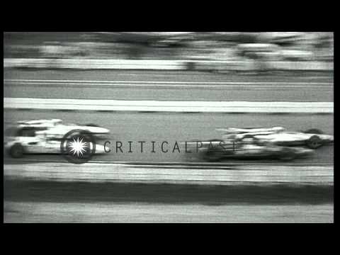 Jim McElreath wins the100 mile race against Anthony Joseph Foyt at Trenton,New Je...HD Stock Footage