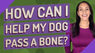 How can I help my dog pass a bone