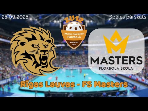 Florbols zēni U12. Masters Ulbroka Yellow - Rīgas Lauvas. Ulbrokā, 25.09.2025.