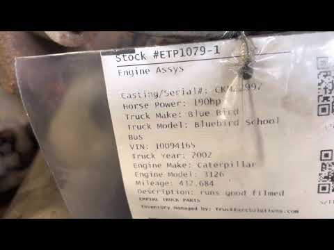 Used 2002 Caterpillar 3126 Engine Assy (Stock #ETP1079-1)) Part Image