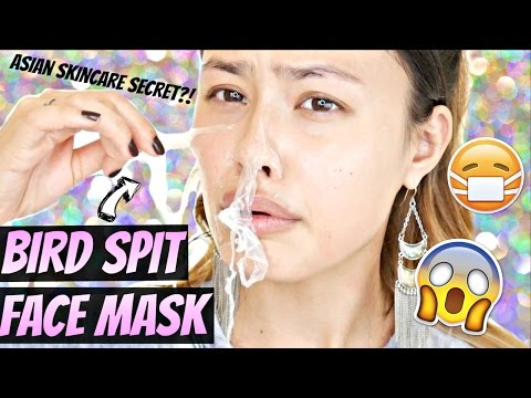 WEIRDEST MASK EVER! Peel off Bird Spit Mask | Korean Beauty First Impressions Video