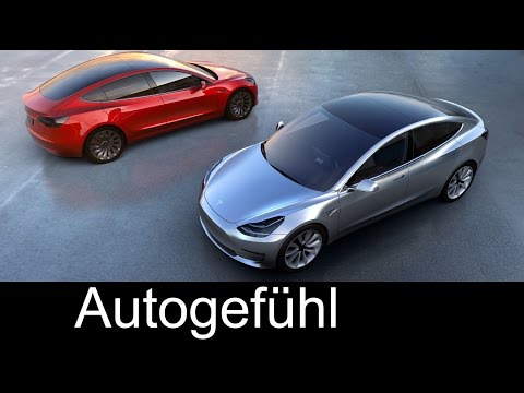 Tesla Model 3 premiere REVEAL with Elon Musk Exterior/Facts/Preview all-new neu #teslamodel3
