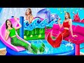 We Build a Bunk Bed for Mermaid Triplets! Part 2 - Emerald, Ruby and Diamond Girl