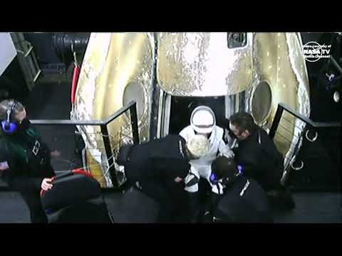SpaceX Crew-7 recovery operations and astronauts egress