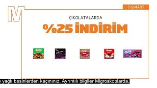Şimdi Migros'larda Çikolatalar %25 İndirimle Sizleri Bekliyor!