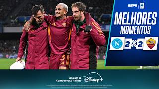 EM DUELO COM GOL BRASILEIRO E LESÃO DE WESLEY, NAPOLI E ROMA EMPATAM NO ITALIANO | Melhores momentos