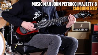 Video thumbnail for No Talking...Just Tones | Music Man John Petrucci Collection | Majesty 8-String - Sanguine Red by Peach Guitars
