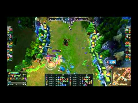 Doublelift 2v1 Vayne vs Corki Shaco in the NESL Finals