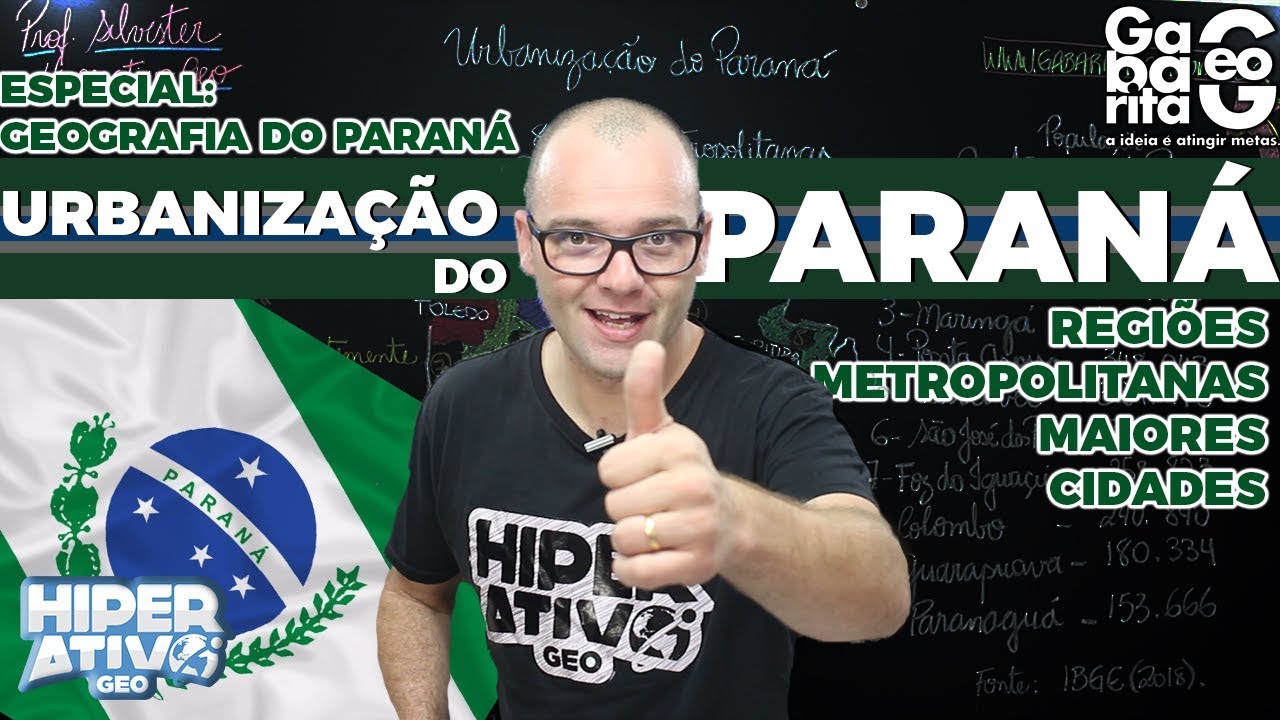 Geografia do Paraná - URBANIZAÇÃO do Paraná | Revisão UEL UEM UEPG UFPR