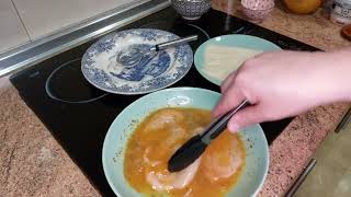 Pechugas empanadas en airflayer#freidoradeaire#pollomilanesa#pechugas#breadedbreasts#chicken