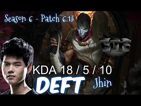 EDG Deft JHIN ADC vs SIVIR - Patch 6.13 KR Ranked | League of Legends
