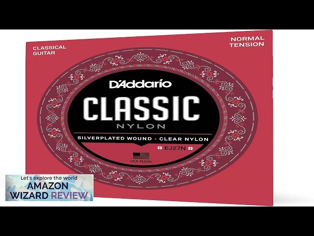 Vídeo relacionado con Cuerdas de nylon para guitarra clásica Student, EJ27N, tensión normal, juego de 6 cuerdas, paquete de 1