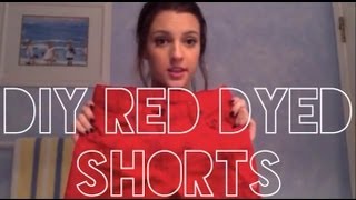 DIY Red Dyed Shorts