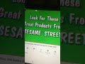 Look For These Great Products From Sesame Street