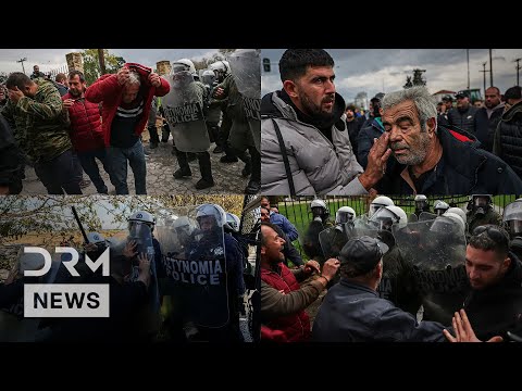 Greek Farmers Clash With Riot Police in Thessaloniki Over Delayed EU Subsidies | DRM News | AM1N