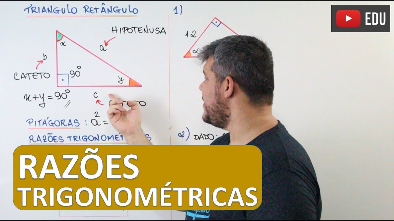 Razões Trigonométricas (seno, cosseno e tangente) - Trigonometria no Triângulo Retângulo