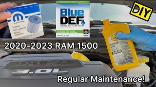 2020-2023 RAM 1500 Ecodiesel Oil change, Fuel Filter Replacement & DEF Tank Refill!!