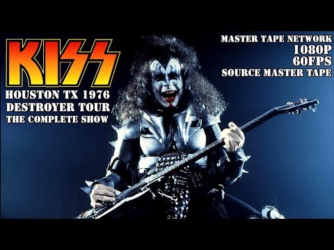 KISS Live in Houston TX 1976 DESTROYER TOUR "FULL SHOW" SOURCE MASTER TAPE 60fps HD 1080p