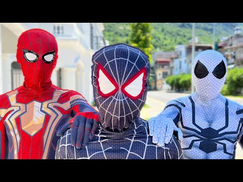 TEAM SPIDER-MAN vs Bad Guy Team | RESCUE VENOM From BAD-HERO ( Live Action ) Full - GreenHero vs