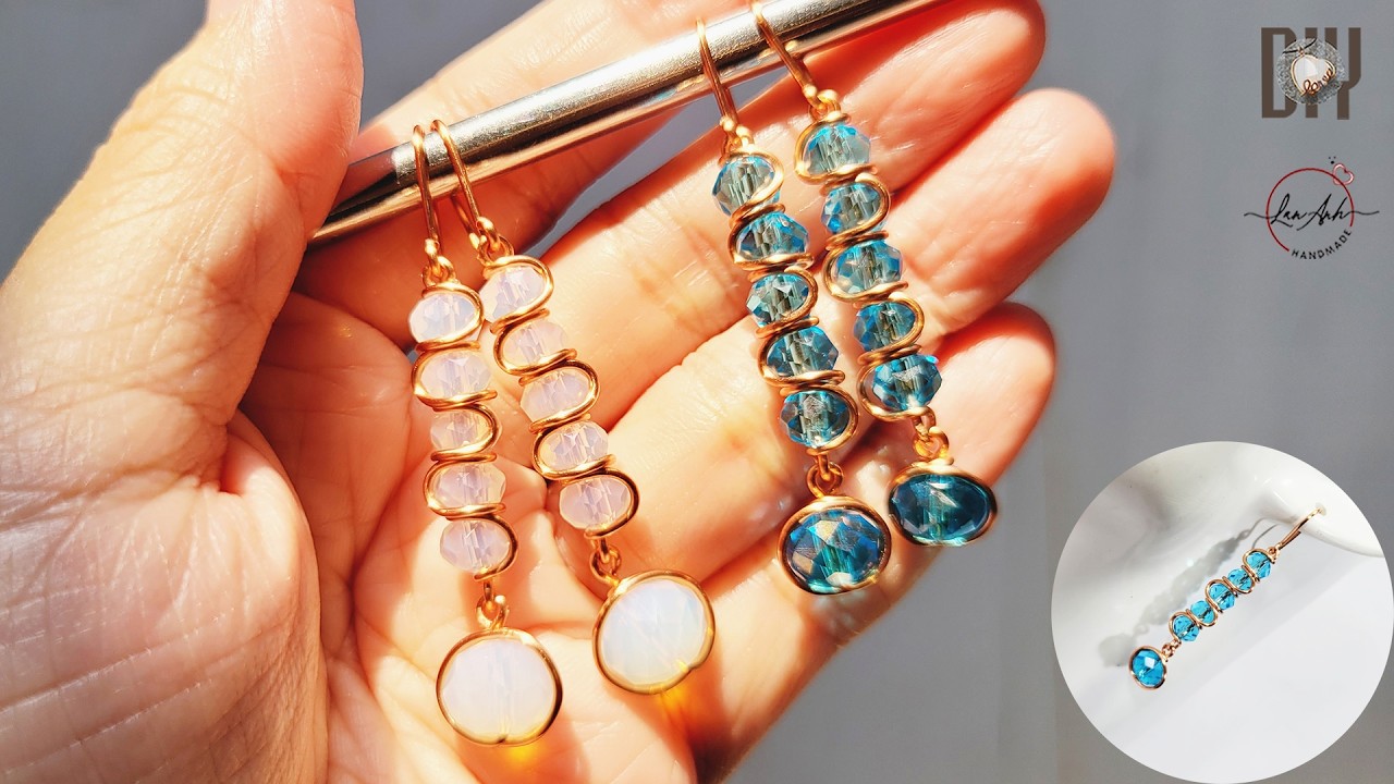 Cute earrings | Simple DIY jewelry making at home 1145