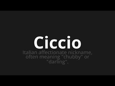How to pronounce Ciccio