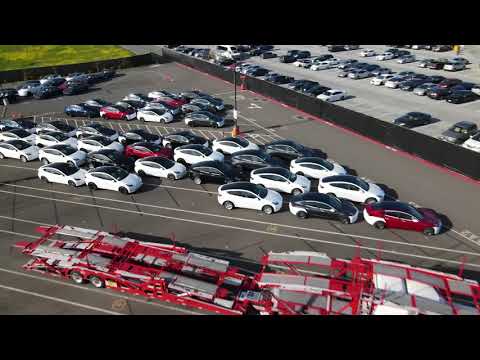 Tesla Fremont Flyover - New Model S deliveries  - Mar 21, 2021