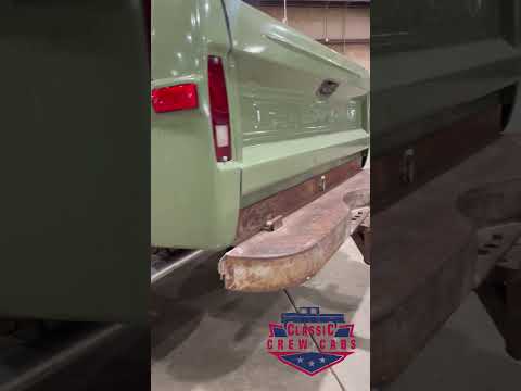Thumbnail for 2 chamber flow masters out the back of a Ford V8. 1971 F250 Crew Cab gets new duals