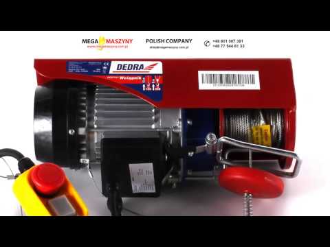 Dedra Elektrinis keltuvas 550W 250kg6m 125kg12 video