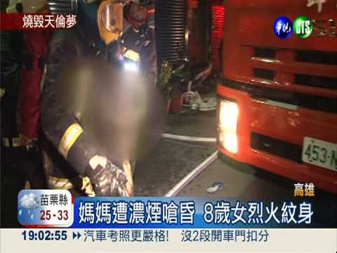 火警父跳樓重傷 母嗆昏8歲女亡
