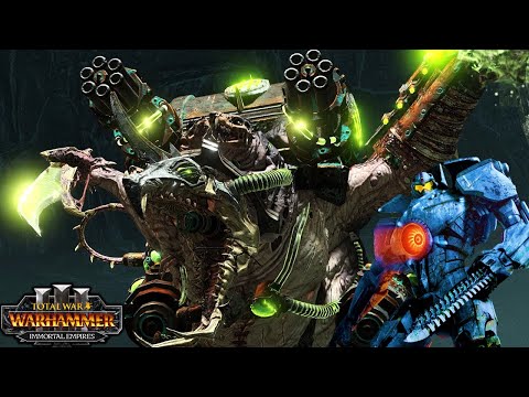 GIANT MECHA vs. KAIJU BATTLE - Rune Golems Awaken! - Dwarfs vs. Skaven - Total War Warhammer 3