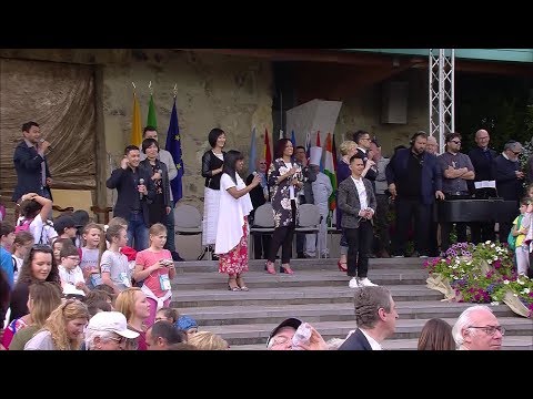 The song that "Gen Verde" sings for the pope's departure from Loppiano