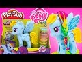 PLAY DOH Rainbow Dash Style Salon My Little Pony Plastilina Salón Playdough
