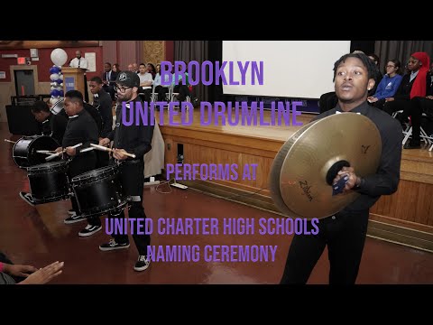 Brooklyn United Drumline performs at United Charter High School Naming Ceremony