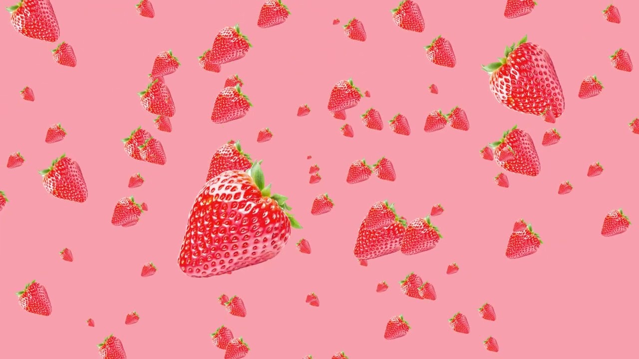 Strawberry Fruit Background Backdrop Motion Graphics 4K 30fps Motion Graphics