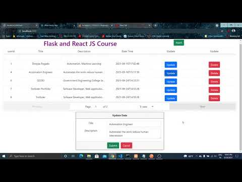 Flask React Js Using Corsapi Building In Python Flask Mysql Database Api Tesing Using Postman