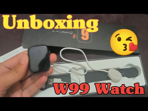 Unboxing and Review of Series 6 W99 Watch with apple logo, Best Android Smartwatch in 2022