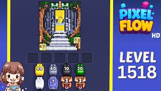 Pixel Flow Level 1518 Solution Walkthrough
